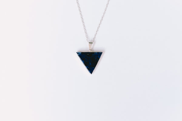 Lapis lazuli triangle pendant