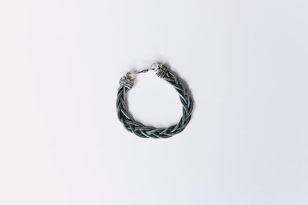 Silver entwined bracelet