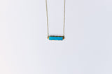 Turquoise howlite bar necklace